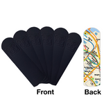 Set of 6 - Real Map/Recycled Leather NYC Subway Map Bookmarks
