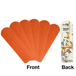 Set of 6 - Real Map/Recycled Leather NYC Subway Map Bookmarks