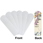Set of 6 - Real Map/Recycled Leather NYC Subway Map Bookmarks