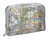 Clear Subway Map Toiletries Case