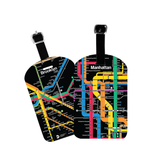 NEW! DIAGRAM SUBWAY MAP LUGGAGE TAGS