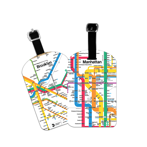 NEW! DIAGRAM SUBWAY MAP LUGGAGE TAGS