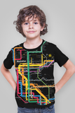 New! NYC Subway Line Manhattan Map Kids T-Shirt