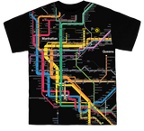 ADULT DIAGRAM SUBWAY MAP MANHATTAN TEE