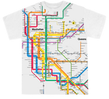 ADULT DIAGRAM SUBWAY MAP MANHATTAN TEE