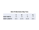 Slim-Fit Manhattan Map Tees