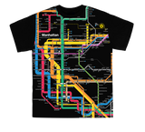 KIDS DIAGRAM SUBWAY MAP MANHATTAN TEE