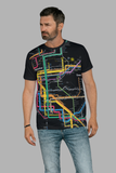 ADULT DIAGRAM SUBWAY MAP MANHATTAN TEE