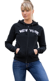 NY Applique Black Hoodie