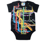 New! NYC Subway Line Manhattan Map Infant Rompers
