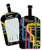 DIAGRAM SUBWAY MAP LUGGAGE TAGS
