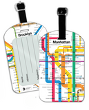 DIAGRAM SUBWAY MAP LUGGAGE TAGS