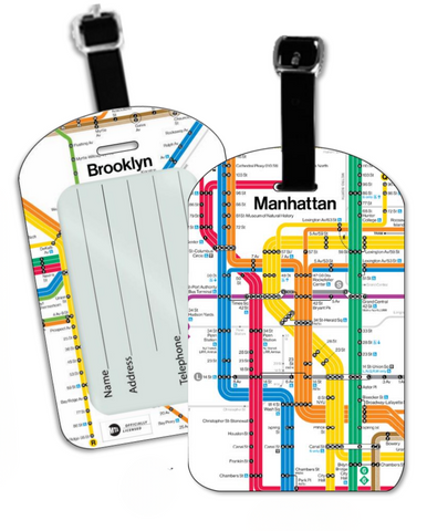 DIAGRAM SUBWAY MAP LUGGAGE TAGS