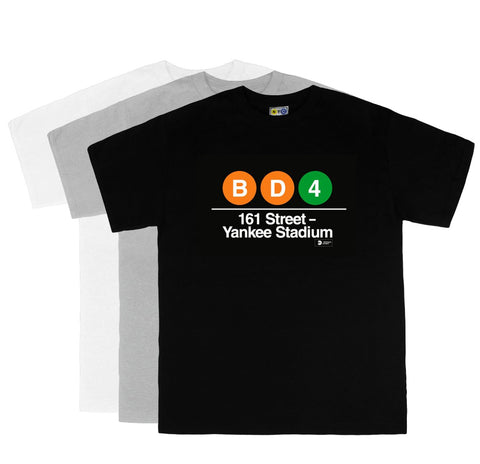 Yankee Stadium Station Kids Tee | Kids T-shirt featuring Yankee Stadium subway line symbols from 'New York City Subways'. Perfect for fans of the NYC Subway Line.