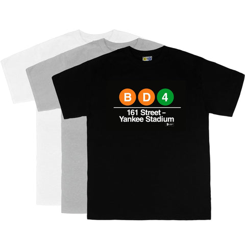 Yankee Stadium Station Tee | T-shirt featuring Yankee Stadium subway line symbols from 'New York City Subways'. Perfect for fans of the NYC Subway Line.