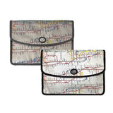Map Envelope Clutches | Printed Clutch | NYC Subway Line