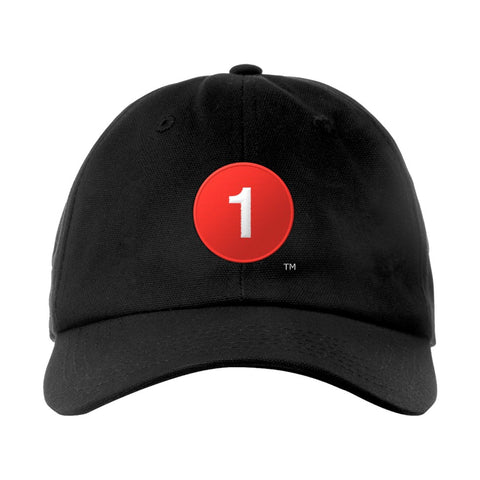 Classic Subway Caps | Black Cap with a red circle featuring a white "1". Text below reads: "Uptown to Bronx." Perfect for fans of the NYC Subway Line.