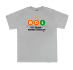 Yankee Stadium Station Tee | Sport Gray t-shirt featuring Yankee Stadium subway line symbols from 'New York City Subways'. Perfect for fans of the NYC Subway Line.