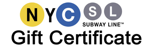 NYC Subway Line Store Gift Certificate | NYC Subway Line
