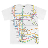 Manhattan Map Tees | Custom Black T-Shirt | NYC Subway Line