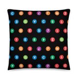 Subway Logo Pillow | Black Subway Logo Pillow | NYC Subway Line