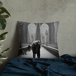 Brooklyn Bridge Pillow | Brooklyn Bridge Throw Pillow | NYC Subway Line