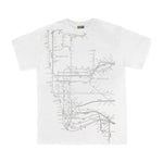Silver Foil Map Tee | Subway Map T Shirt | NYC Subway Line