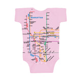 Manhattan Map Rompers | Baby Manhattan Map Rompers | NYC Subway Line