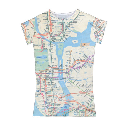 Subway Map T Shirt | Best Slim Fit T Shirt | NYC Subway Line