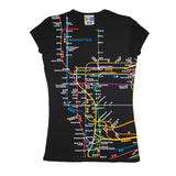 Manhattan Map Tees | Manhattan Map Slim Fit Tee | NYC Subway Line