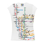 Manhattan Map Tees | Manhattan Map Slim Fit Tee | NYC Subway Line