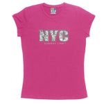 Slim Fit Girls T Shirt | Girls Pink T Shirt | NYC Subway Line
