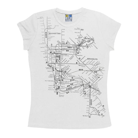 Slim Fit Subway Map T Shirt | NYC Subway Line