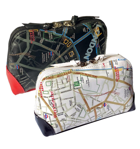 London Map Cosmetics Clutches | Print Clutches | NYC Subway Line