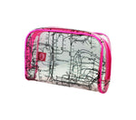 Neon Clear Vinyl Map Toiletries Cases | Printed Bag | NYC Subway Line