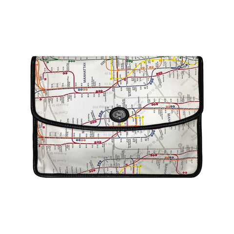 Map Envelope Clutches | Printed Clutch | NYC Subway Line