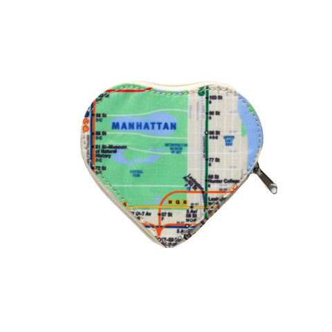 Heart Shaped Coin Purse | Heart-shaped Purse | NYC Subway Line