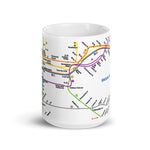 White Manhattan Cup | Subway Map Cup | NYC Subway Line